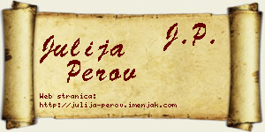 Julija Perov vizit kartica